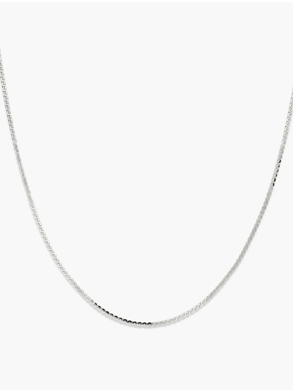 Mejuri Sterling Silver Serpentine Chain Necklace